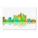 Trademark Fine Art 'Los Angeles California Skyline II' Graphic Art on Wrapped Canvas Canvas | 12 H x 19 W x 2 D in | Wayfair MW0093-C1219GG