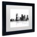 Trademark Fine Art 'Phoenix Arizona Skyline BG-1' Matted Framed Graphic Art on Canvas Canvas, Wood | 16 H x 20 W x 0.5 D in | Wayfair