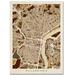 Trademark Fine Art 'Philadelphia Pennsylvania Street Map' Graphic Art on Wrapped Canvas Metal in Green | 32 H x 24 W x 2 D in | Wayfair