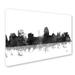 Trademark Fine Art 'San Antonio Texas Skyline BG-1' Graphic Art Print on Wrapped Canvas in White | 30 H x 47 W x 2 D in | Wayfair MW0170-C3047GG