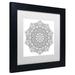 Trademark Fine Art 'Heavenly Mandala' Ahrens' Framed Graphic Art on Canvas Canvas, Wood in Black/White | 13 H x 13 W x 0.75 D in | Wayfair