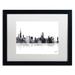 Trademark Fine Art 'Chicago Illinois Skyline BG-1' Matted Framed Graphic Art on Canvas Canvas, Wood | 11 H x 14 W x 0.5 D in | Wayfair