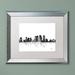 Trademark Fine Art 'Tampa Florida Skyline BG-1' Matted Framed Graphic Art on Canvas Canvas, Wood | 16 H x 20 W x 0.5 D in | Wayfair MW0175-S1620MF