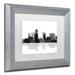 Trademark Fine Art 'Little Rock Arkansas Skyline BG-1' Matted Framed Graphic Art on Canvas Canvas, Wood | 16 H x 20 W x 0.5 D in | Wayfair