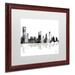 Trademark Fine Art 'Austin Texas Skyline BG-1' Matted Framed Graphic Art on Canvas Canvas, Wood | 16 H x 20 W x 0.5 D in | Wayfair MW0117-W1620MF