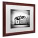 Trademark Fine Art 'Feels Like Home' Matted Framed Print on Canvas Canvas, Wood in Black/White | 16 H x 20 W x 0.5 D in | Wayfair PSL0540-W1620MF