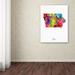 Trademark Fine Art 'Iowa Map' Graphic Art Print on Wrapped Canvas Canvas | 24 H x 18 W x 2 D in | Wayfair MT0684-C1824GG