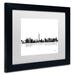 Trademark Fine Art 'Las Vegas Nevada Skyline BG-1' Matted Framed Graphic Art on Canvas Canvas, Wood | 16 H x 20 W x 0.5 D in | Wayfair