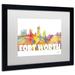 Trademark Fine Art 'Fort Worth Texas Skyline Mclr-2' Framed Graphic Art on Canvas Canvas, Wood | 16 H x 20 W x 0.5 D in | Wayfair MW0321-B1620MF