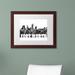 Trademark Fine Art 'Fort Worth Texas Skyline BG-2' Framed Graphic Art on Canvas Canvas, Wood | 11 H x 14 W x 0.5 D in | Wayfair MW0330-W1114MF