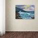 Trademark Fine Art "Maui's Enchanting Seas" by Manor Shadian Painting Print on Wrapped Canvas in White/Black | 35 H x 47 W x 2 D in | Wayfair