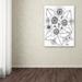 Trademark Fine Art 'Flower Design 4' KCDoodleArt Graphic Art on Wrapped Canvas in White/Black | 47 H x 35 W x 2 D in | Wayfair ALI3600-C3547GG