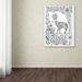 Trademark Fine Art 'Fairies & Woodland Creatures 29' KCDoodleArt Graphic Art on Wrapped Canvas in White/Black | 47 H x 35 W x 2 D in | Wayfair