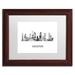 Trademark Fine Art 'Houston Texas Skyline WB-BW' Framed Graphic Art on Canvas Canvas, Wood | 11 H x 14 W x 0.5 D in | Wayfair MW0443-W1114MF