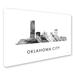 Trademark Fine Art "Oklahoma City Oklahoma Skyline WB-BW" Framed Graphic Art Print on Wrapped Canvas in Black/White | 12 H x 19 W x 2 D in | Wayfair