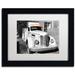 Trademark Fine Art 'Color Splash Vintage Photography' Framed Vintage Advertisement Canvas in Black/White | 11 H x 14 W x 0.5 D in | Wayfair