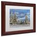 Trademark Fine Art 'First Snow of the Year' Framed Painting Print on Canvas Canvas | 11 H x 14 W x 0.5 D in | Wayfair LBR0306-W1114MF