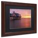 Trademark Fine Art 'Crimson Pier' Framed Photographic Print on Canvas Canvas | 13.75 H x 16.75 W x 0.75 D in | Wayfair ALI3868-W1114BMF