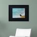 Trademark Fine Art Whelk Seashell & Misty Wave Framed Photographic Print Canvas, Wood | 16 H x 20 W x 0.5 D in | Wayfair MFG0062-B1620BMF