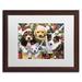 Trademark Fine Art Jenny Newland Puppy Surprise - Picture Frame Print on Canvas Canvas, Wood | 16 H x 20 W x 0.5 D in | Wayfair ALI2022-W1620MF