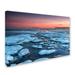 Trademark Fine Art "Icy Sunrise" by Pierre Leclerc Photographic Print on Wrapped Canvas Metal | 22 H x 32 W x 2 D in | Wayfair PL0182-C2232GG