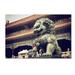 Trademark Fine Art "Bronze Lion" by Philippe Hugonnard Photographic Print on Wrapped Canvas in White | 30 H x 47 W x 2 D in | Wayfair