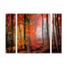Trademark Fine Art 'Wildly Red' by Philippe Sainte-Laudy 3 Piece Graphic Art on Wrapped Canvas Set Metal in Green | 24 H x 32 W x 2 D in | Wayfair