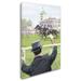 Trademark Fine Art 'Horse Racing' Print on Canvas in White | 47 H x 30 W x 2 D in | Wayfair ALI8663-C3047GG