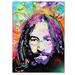 Trademark Fine Art 'Purple Haze All Across Lennon's Mind' Graphic Art Print on Wrapped Canvas Canvas | 24 H x 18 W x 2 D in | Wayfair