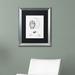 Trademark Fine Art 'Catcher's Mask Patent 1883 White' Framed Graphic Art Print Canvas | 14 H x 11 W x 0.5 D in | Wayfair CDO0160-S1114BMF