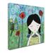 Trademark Fine Art 'Big Eyed Girl Wish' Print on Wrapped Canvas Canvas | 24 H x 24 W x 2 D in | Wayfair ALI8195-C2424GG