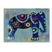 Trademark Fine Art 'Boho Elephant 2' Print on Wrapped Canvas in White/Black | 35 H x 47 W x 2 D in | Wayfair ALI12170-C3547GG