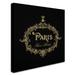 Trademark Fine Art 'Paris Flower Market in Gold' Textual Art on Wrapped Canvas Canvas | 24 H x 24 W x 2 D in | Wayfair ALI12780-C2424GG