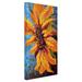 Trademark Fine Art 'Sunflower Solo II' Painting Print on Wrapped Canvas in White | 47 H x 24 W x 2 D in | Wayfair ALI15266-C2447GG