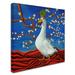 Trademark Fine Art 'Peking Duck (Pea King Duck)' Print on Wrapped Canvas in Black | 35 H x 35 W x 2 D in | Wayfair ALI13335-C3535GG