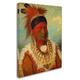 Trademark Fine Art 'White Cloud Chief Of The Iowas 2' Print on Wrapped Canvas in White/Black | 47 H x 35 W x 2 D in | Wayfair AA00517-C3547GG