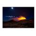 Trademark Fine Art 'Lava Flow w/ the Moon' Photographic Print on Wrapped Canvas Canvas | 12 H x 19 W x 2 D in | Wayfair 1X03877-C1219GG