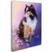 Trademark Fine Art 'Calico Kitty in the Garden' Graphic Art Print on Wrapped Canvas Metal | 32 H x 24 W x 2 D in | Wayfair ALI14176-C2432GG