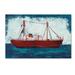 Trademark Fine Art 'Nantucket Lightship Navy no Words' Print on Wrapped Canvas Metal | 22 H x 32 W x 2 D in | Wayfair WAP01444-C2232GG