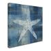 Trademark Fine Art 'Batik Seas II' Print on Wrapped Canvas in Blue/White | 14 H x 14 W x 2 D in | Wayfair WAP01529-C1414GG
