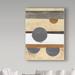 George Oliver Brittyn 'Stripes & Circles Neutral' Acrylic Painting Print on Wrapped Canvas in White/Black | 47 H x 35 W x 2 D in | Wayfair