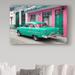 Trademark Fine Art 'Old Cuban Coral Green Car' Photographic Print on Wrapped Canvas Canvas | 16 H x 24 W x 2 D in | Wayfair PH00633-C1624GG