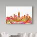 Trademark Fine Art 'Indiana Indianapolis Skyline' Graphic Art Print on Wrapped Canvas Canvas | 12 H x 19 W x 2 D in | Wayfair MW00692-C1219GG