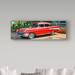 Trademark Fine Art 'Red Classic Car in Vinales' Photographic Print on Wrapped Canvas Canvas | 8 H x 24 W x 2 D in | Wayfair PH00953-C824GG
