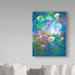 Trademark Fine Art 'Jurassic Jelly Fish' Acrylic Painting Print on Wrapped Canvas in White/Black | 47 H x 35 W x 2 D in | Wayfair ALI25730-C3547GG