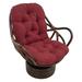 Papasan Chair - International Caravan 83.82Cm Wide Tufted Swivel Papasan Chair Rattan/Wicker/Microfiber/Microsuede in Red | Wayfair