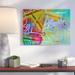 Ivy Bronx 'Flukte' Acrylic Painting Print on Canvas in Blue/Brown/Pink | 20 H x 26 W x 1.5 D in | Wayfair IVBX4775 44028631