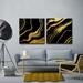 Ivy Bronx 'Gilt Mod IV/V' - 2 Piece Wrapped Canvas Graphic Art Print Set Metal in Black | 20 H x 40 W x 1.5 D in | Wayfair IVYB1140 38354742