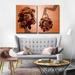 Ivy Bronx 'Mod Swag III' 2 Piece Graphic Art Print Set on Wrapped Canvas Metal in Brown | 30 H x 40 W x 1.5 D in | Wayfair IVYB1149 38354778
