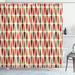 Ivy Bronx Alexander Retro Home Decor 60S 70S Style Geometric Round Shaped Design w/ Warm Colors Print Single Shower Curtain | Wayfair